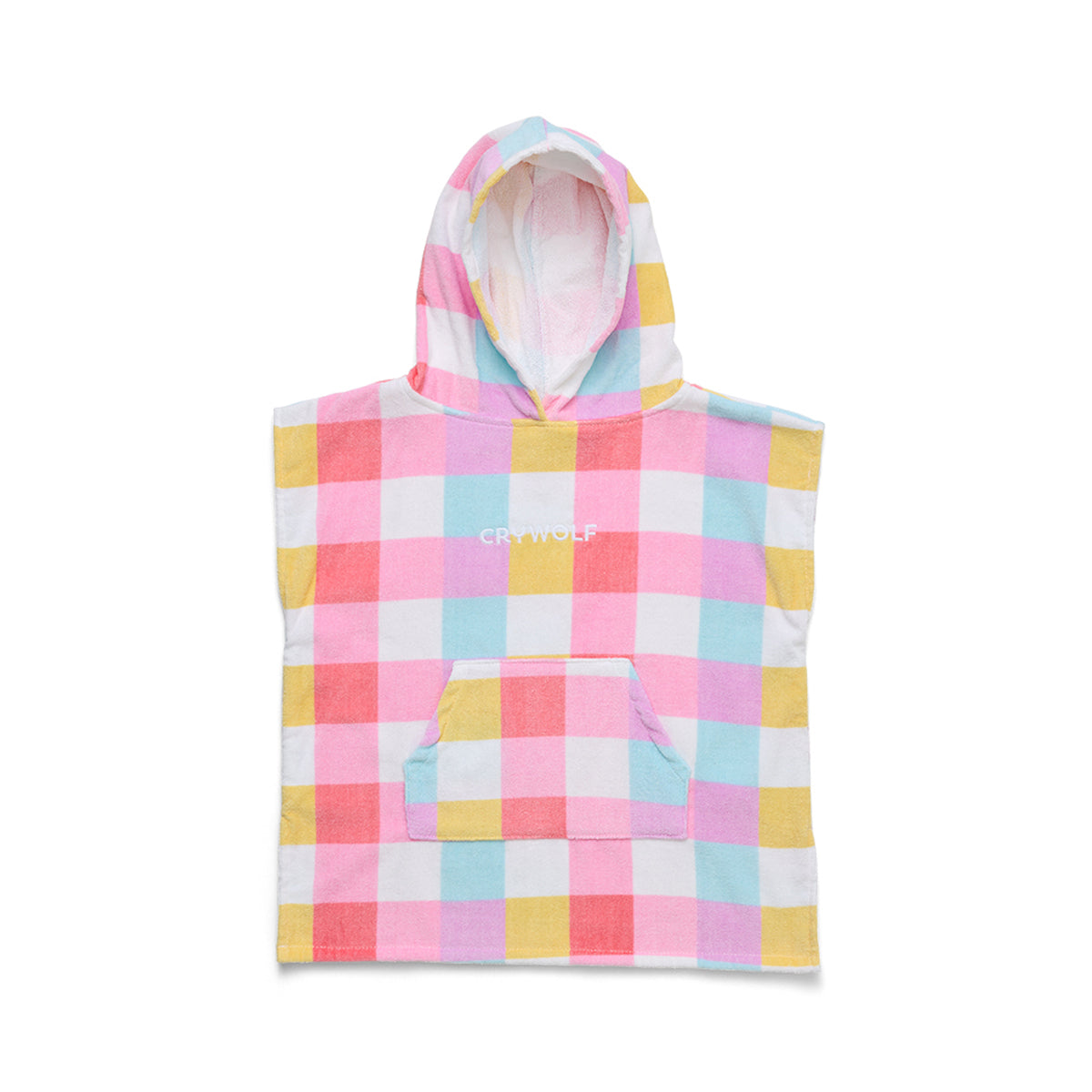 Crywolf Hooded Towel Pop Gingham [sz:s/m]