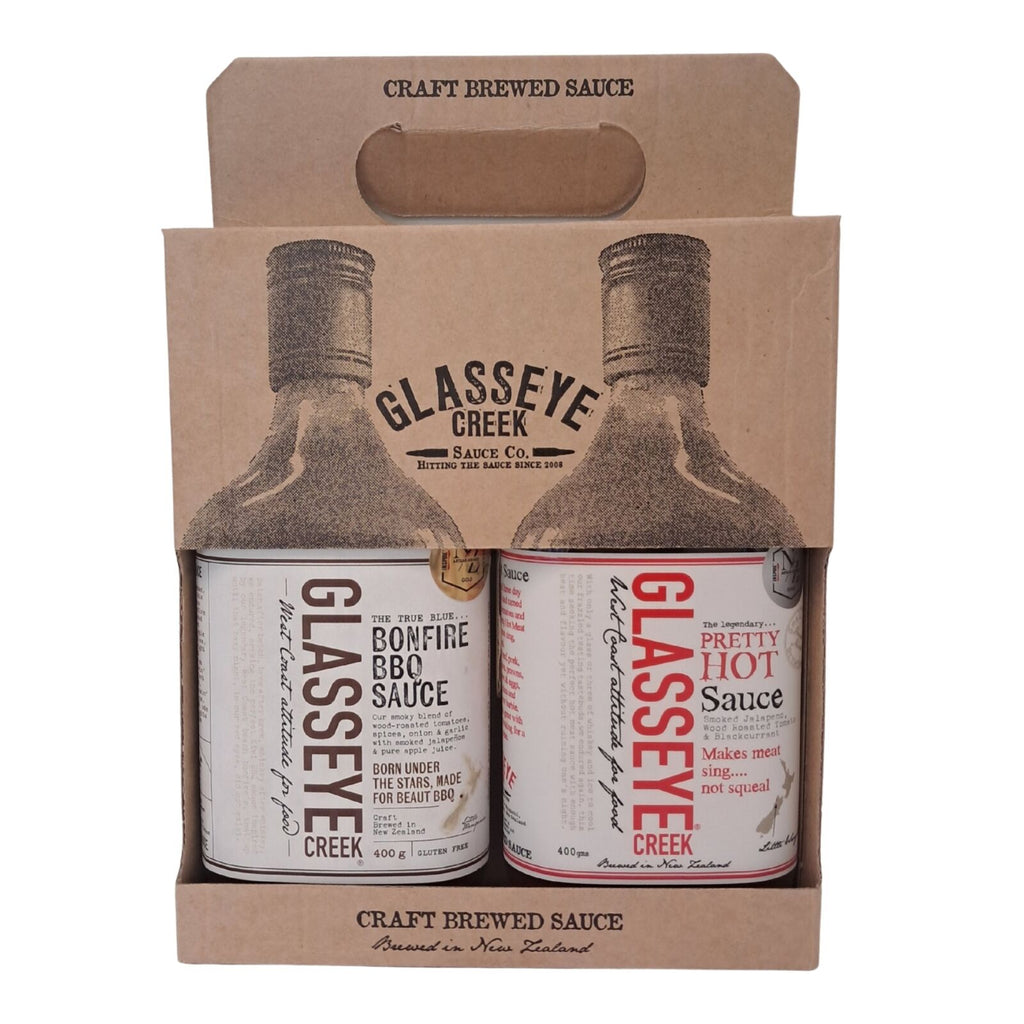 Glasseye Creek Twin Pack - Bonfire Bbq Sauce & Pretty Hot Sauce 820g