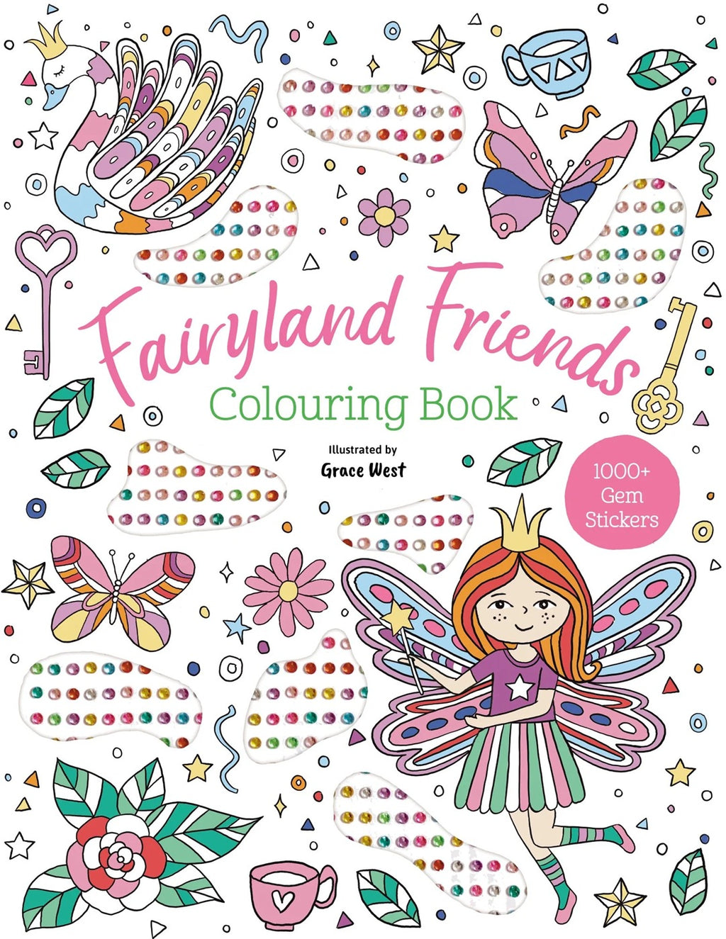 Gem Sticker Colouring Book - Fairyland Friends