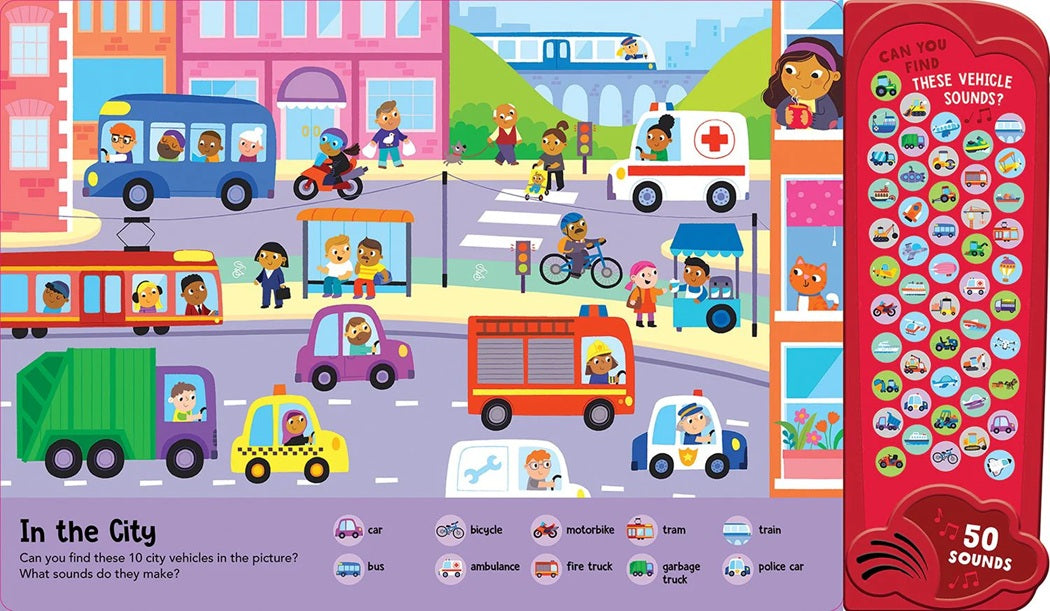 Look & Find - 50-button Mega Sound Book - Things That Go