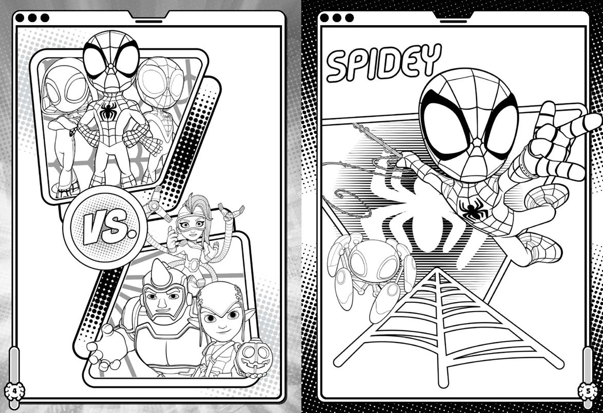 Spidey And His Amazing Friends - 32pp Colouring Book - Glow Webs Glow