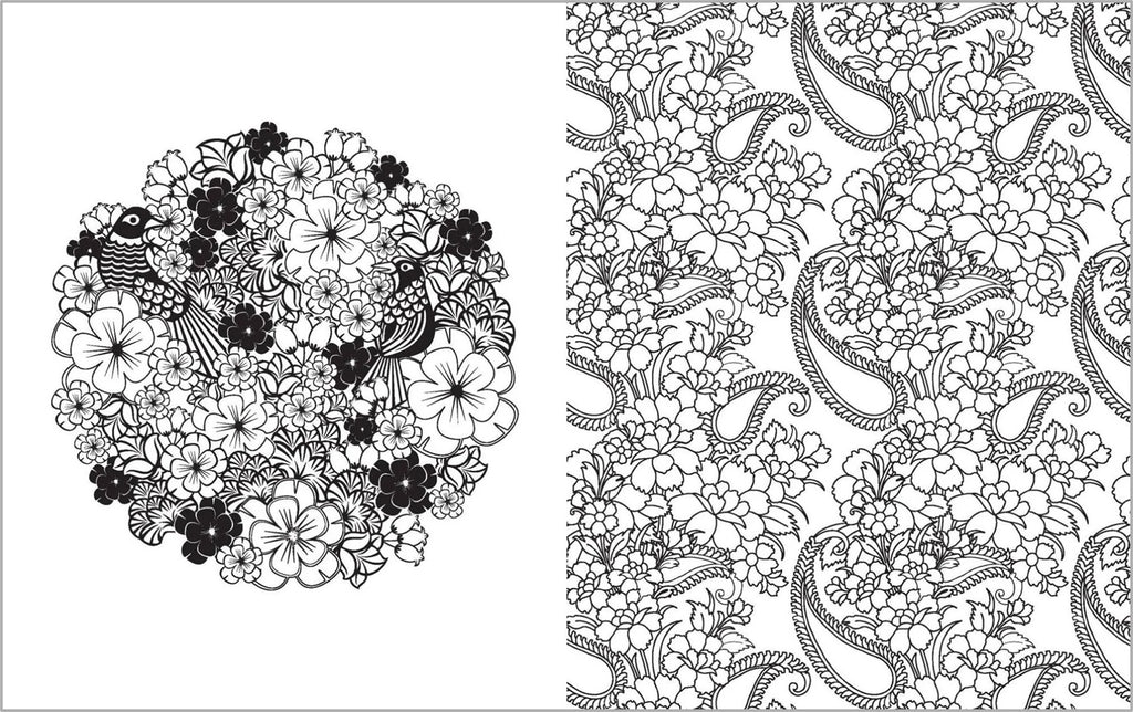 Colour Vibes - Adult Colouring Book - Botanical
