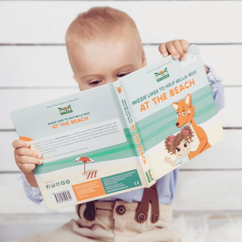 At The Beach' Interactive Touch And Feel Mizzie Baby Board Book
