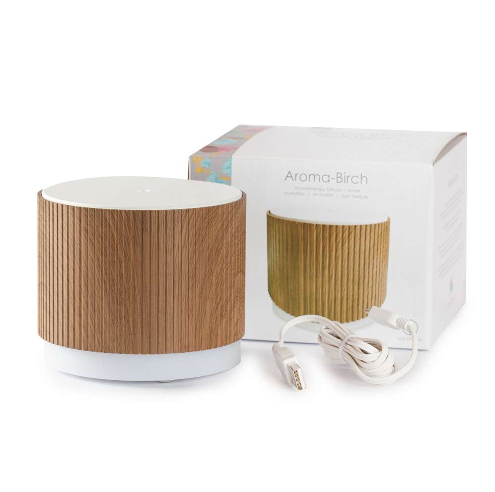 Lively Living - Aroma Birch Usb Diffuser Wood Look