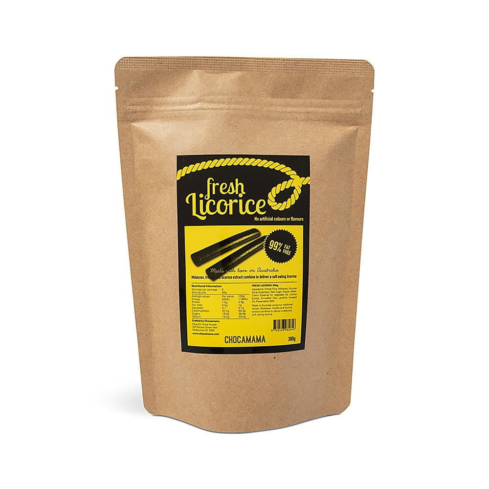 Chocamama Fresh Licorice Stand Up Bag 300g