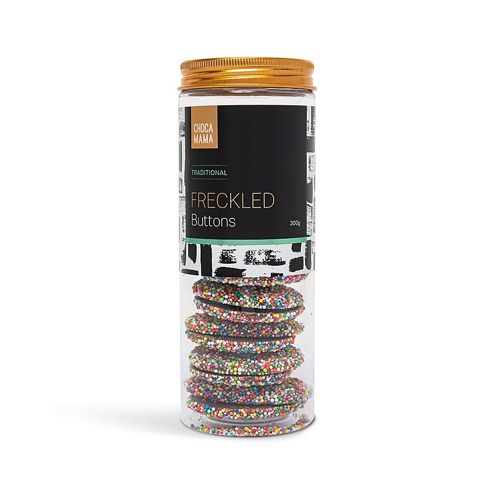 Chocamama Freckled Buttons Cylinder 300g