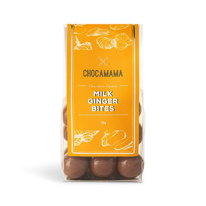 Chocamama Milk Ginger Bites Stand Up Bag 125g