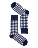 Load image into Gallery viewer, Ortc Socks Navy Gingham
