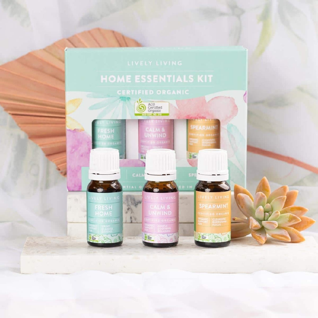 Lively Living - Home Essential Kit Trio Of Organic Oils