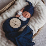 Load image into Gallery viewer, Snuggle Hunny Navy Organic Muslin Wrap
