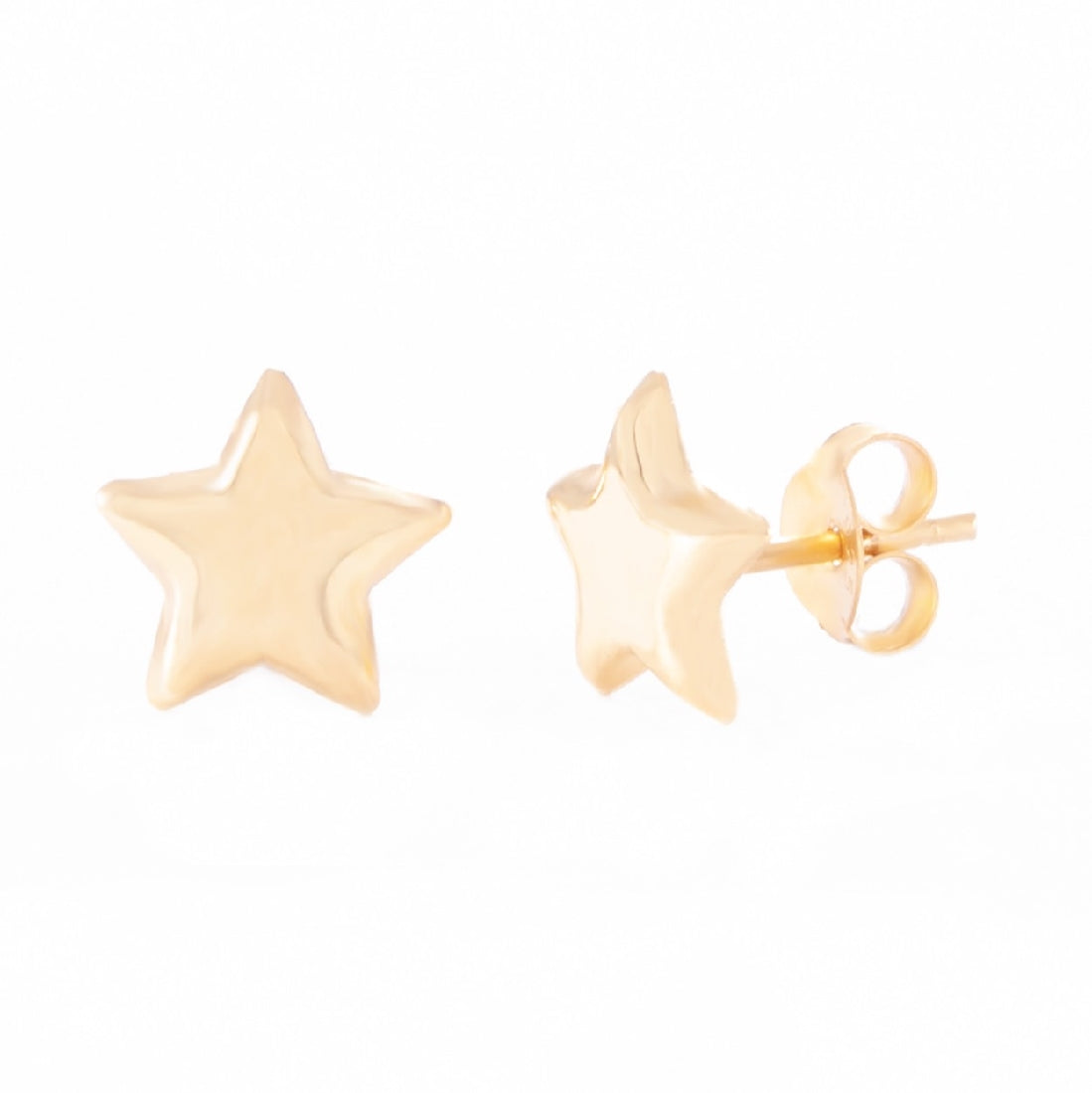 Who's Charlie 5mm Sterling Silver Gold Star Earring
