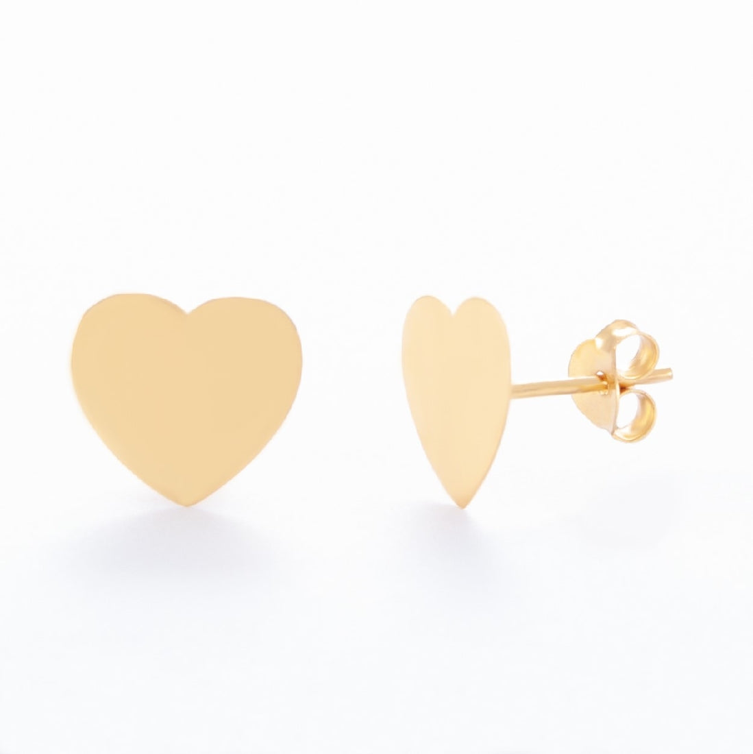 Who's Charlie 10mm Sterling Silver Gold Heart Earring