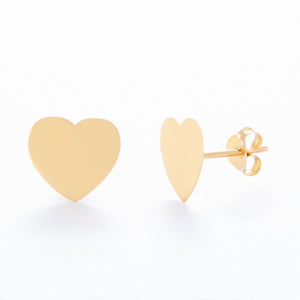 Who's Charlie 10mm Sterling Silver Gold Heart Earring