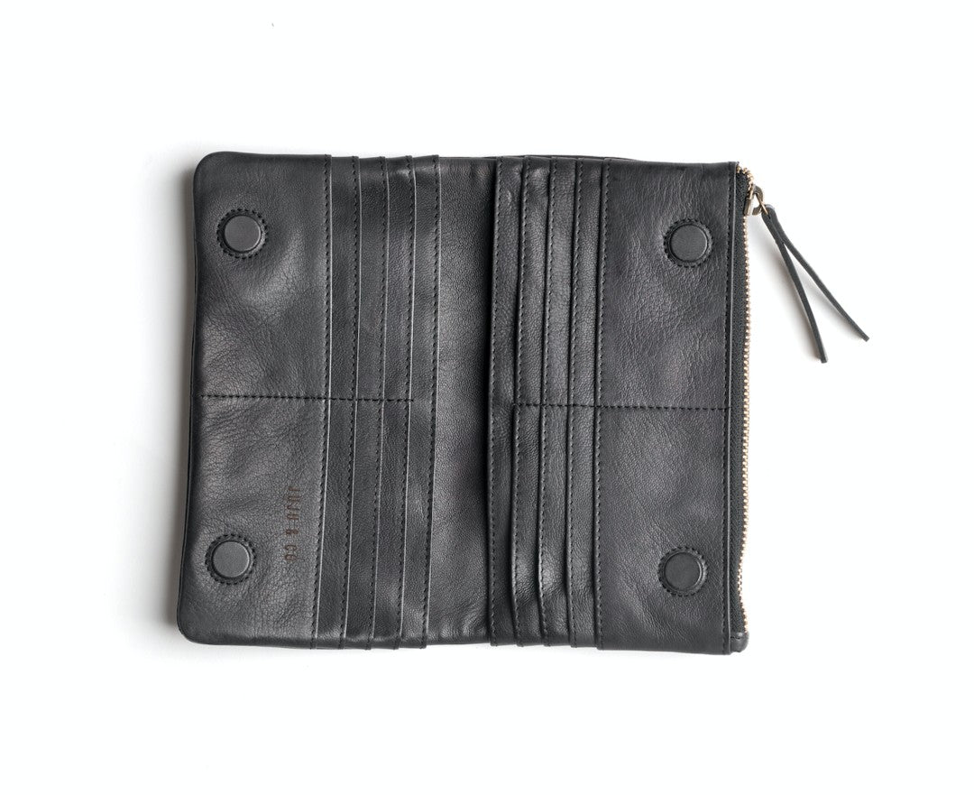 Juju & Co Hut Weave Wallet Large - Black