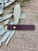 Load image into Gallery viewer, Bourke Leather Keyring Plain Imprint
