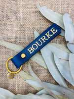 Load image into Gallery viewer, Bourke Leather Keyring Gold Imprint
