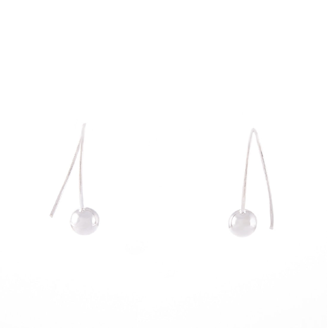 Who's Charlie 6mm Sterling Silver Ball Drop Earrings