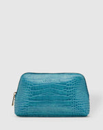 Load image into Gallery viewer, Louenhide Baby Doris Croc Teal Cosmetic Case *sale*
