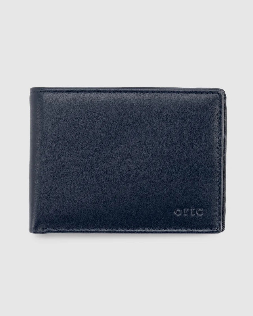 Ortc Leather Wallet Navy