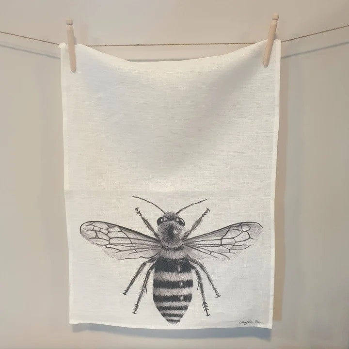 Cathy Hamilton Artworks - Bee Linen Tea Towel