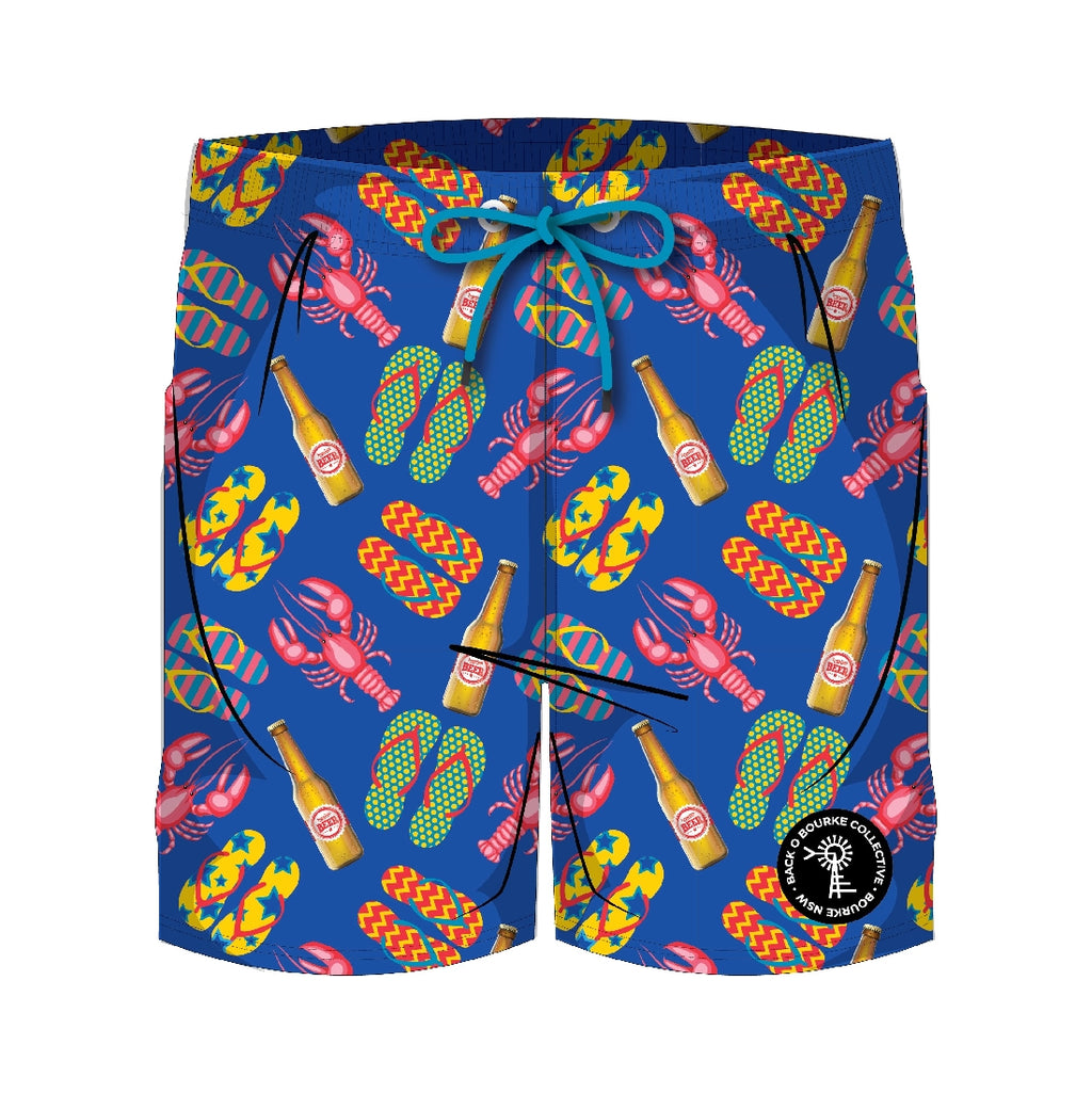 Back O Bourke Collective Swim Shorts - Gone Yabbyin' * Sale *