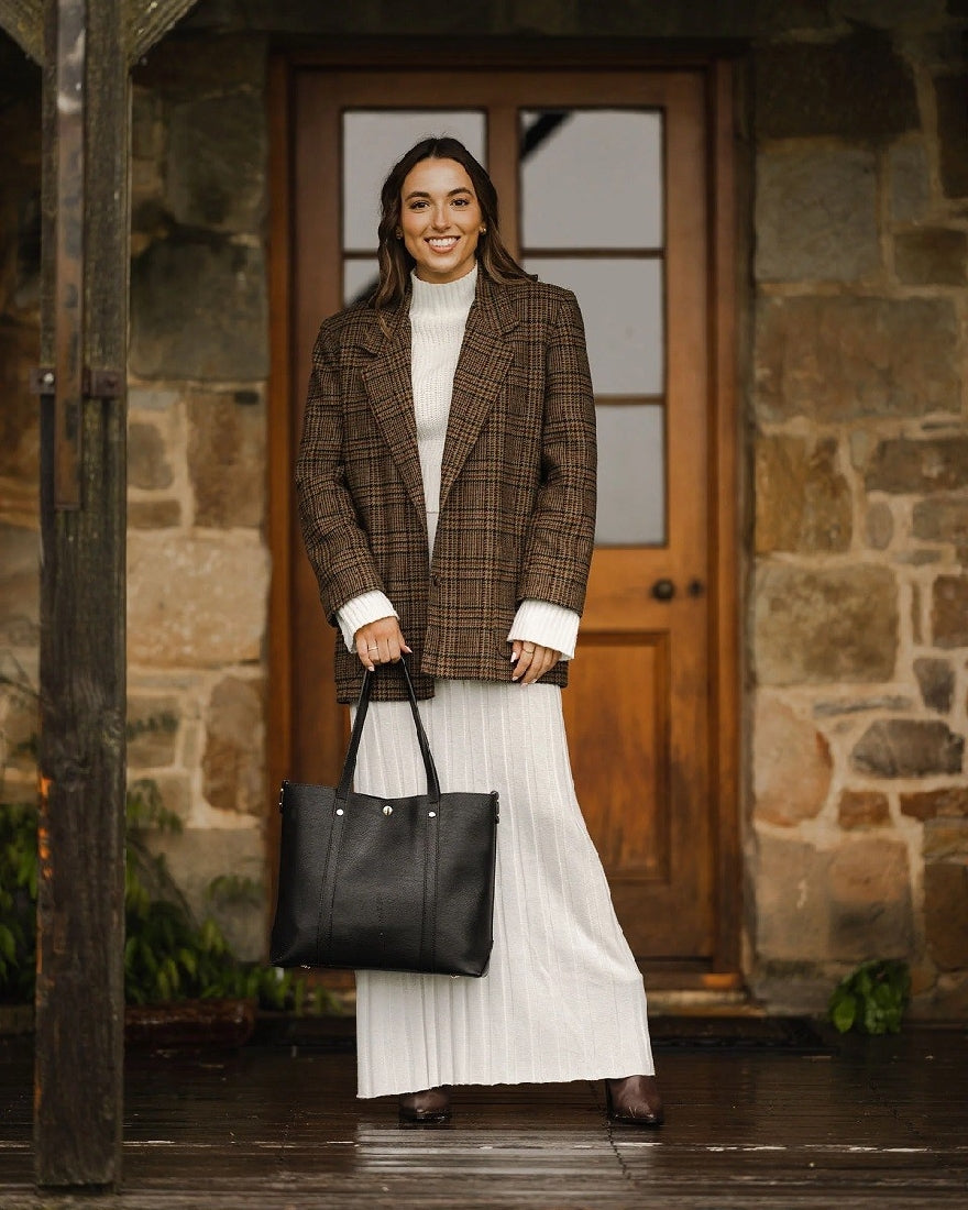 Louenhide Nevada Black Ezra Strap Tote Bag