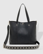 Load image into Gallery viewer, Louenhide Nevada Black Ezra Strap Tote Bag
