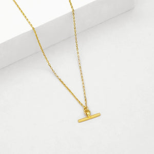 Linda Tahija Valentina T-bar Necklace Gold