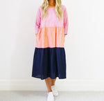 Load image into Gallery viewer, Who&#39;s Charlie Molly Linen Dress Tangerine *sale*

