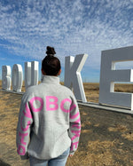 Load image into Gallery viewer, Back O Bourke Oversized Quarter Zip Sweat Light Marle Grey
