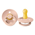 Bibs Colour Dummies Twin Pack Baby Size 1 Blush