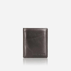 Jekyll & Hide Oxford Leather Bifold Wallet With Id Window Black