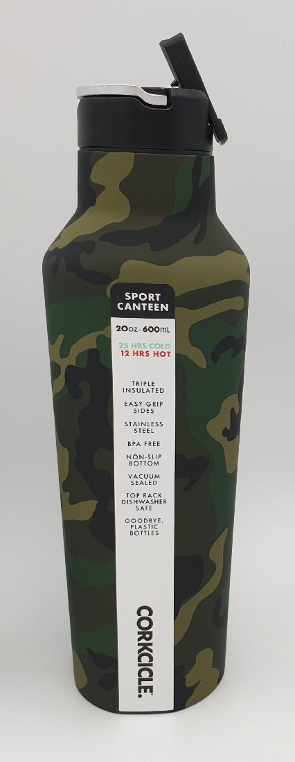 Corkcicle Sport Canteen 600ml Woodland Camo * Sale *