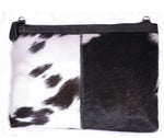 Load image into Gallery viewer, Cenzoni Leather Hairon &amp; Oil Pull Up Medium Crossbody Bag - Black
