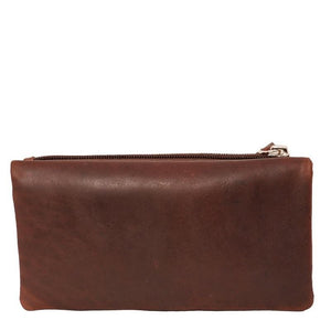 Cenzoni Leather Oil Pull Up Ladies Wallet - Brown