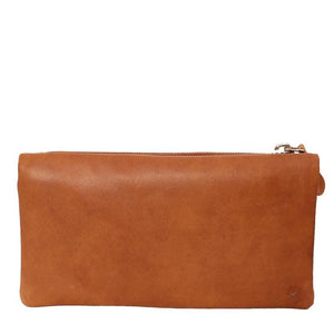 Cenzoni Leather Oil Pull Up Ladies Wallet - Tan