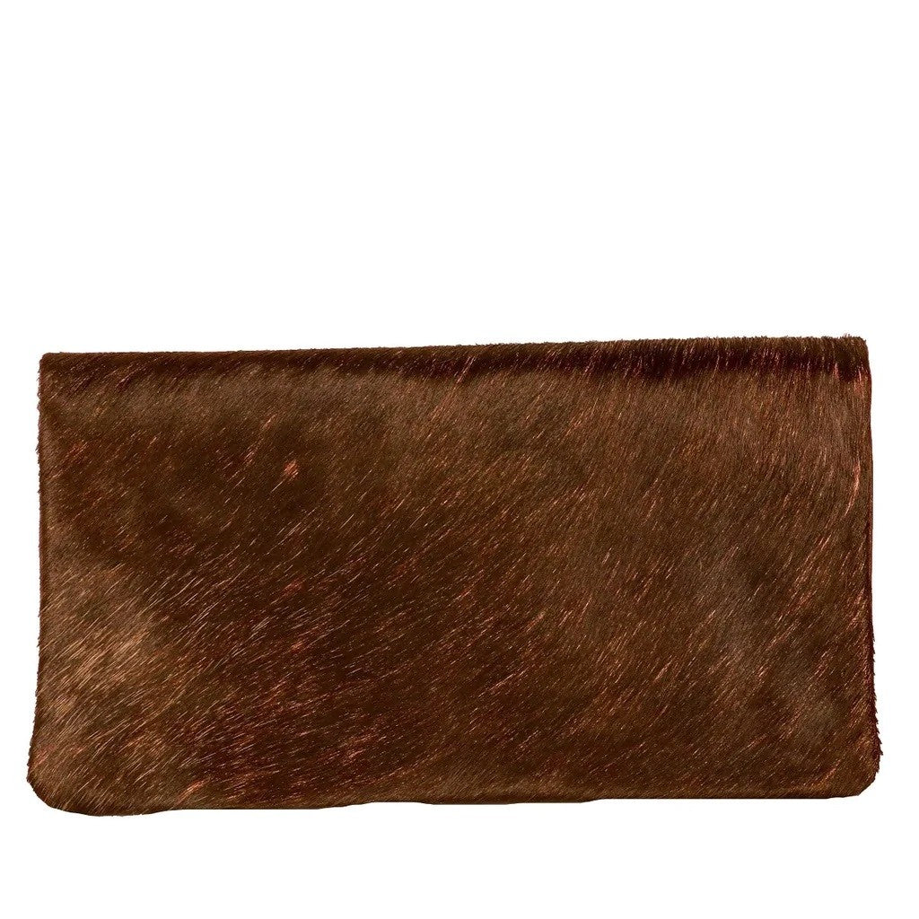 Cenzoni Brown Hairon Wallet - 1 Zip/14 Card Pockets