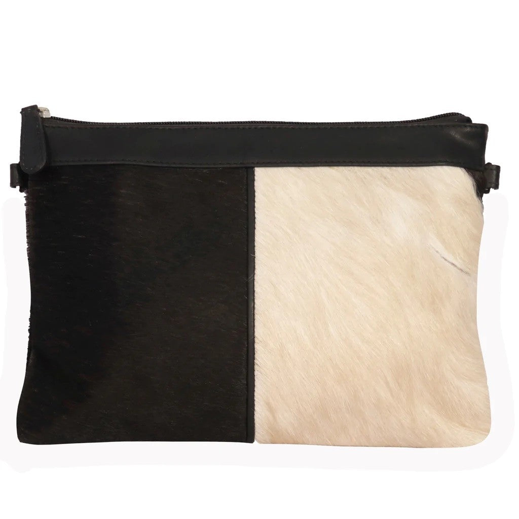 Cenzoni Black/white Hairon Medium Bag