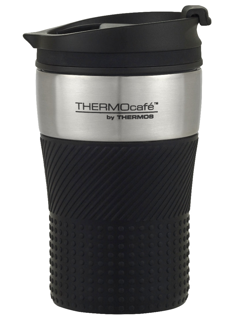 Thermos Thermocafe 200ml Stainless Steel Vac Coffee Tumbler Black