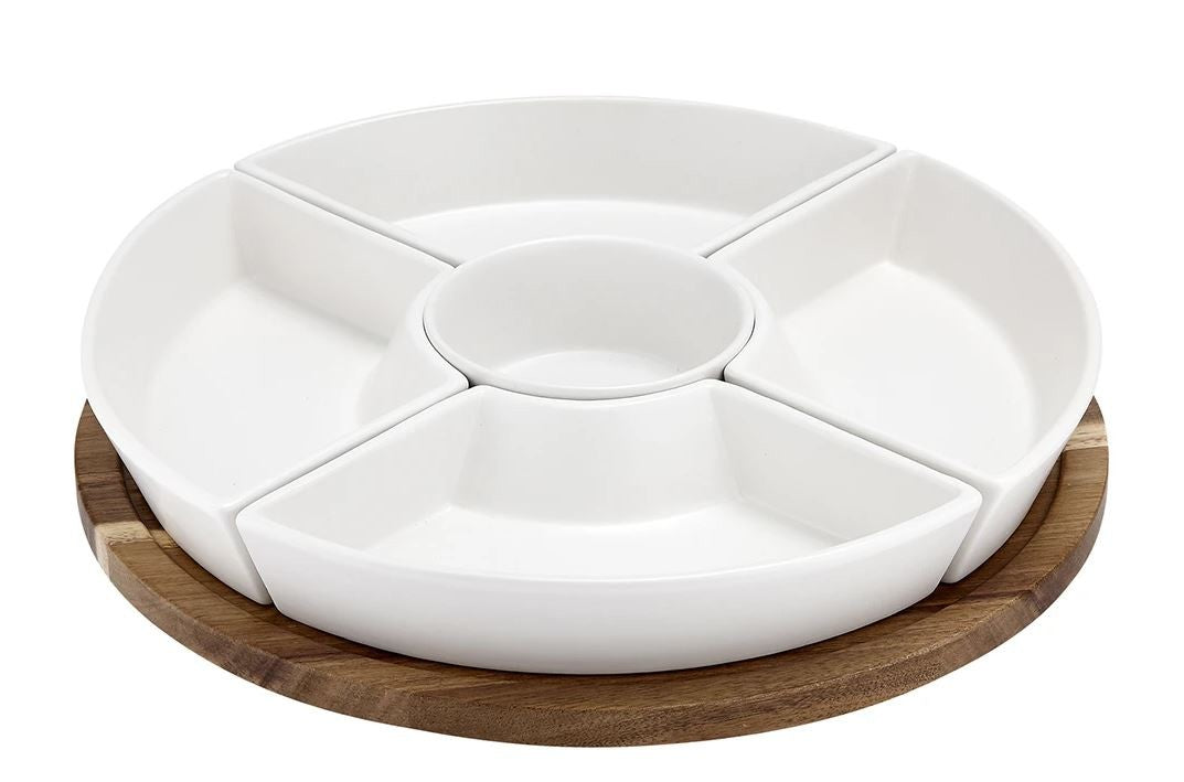 Ladelle Essentials White Spinning Server