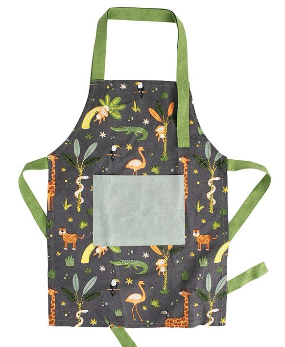Ladelle Kids Recycled Cotton Apron - Jungle