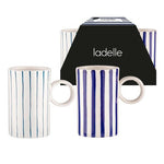 Load image into Gallery viewer, Ladelle Carnival Cobalt Stripe 2pk Mug
