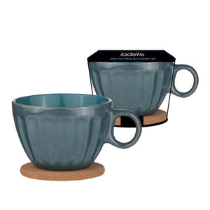 Ladelle Elan Storm Blue Duo Mug & Coaster Set