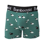 Load image into Gallery viewer, Bamboozld Mens Bamboo Cotton Black Sheep Trunk Green
