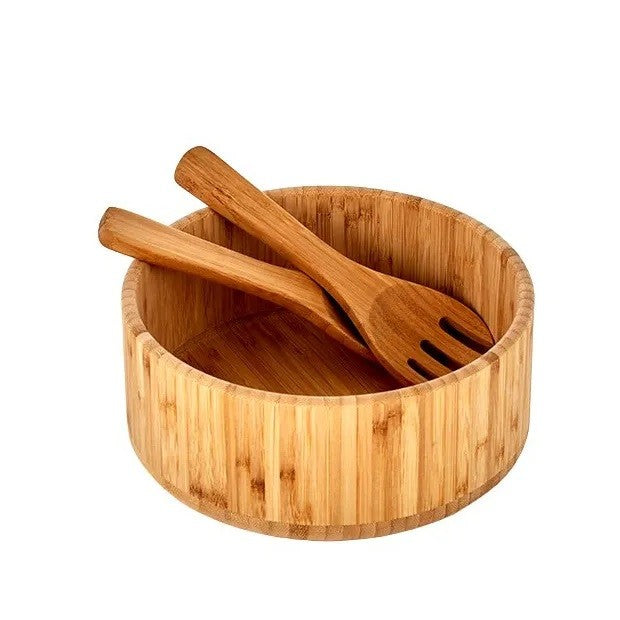 Bayou Bamboo Bowl W Servers 24x10cm