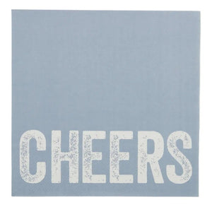 Cheers 20pck 3 Ply 33cm Napkin Blue