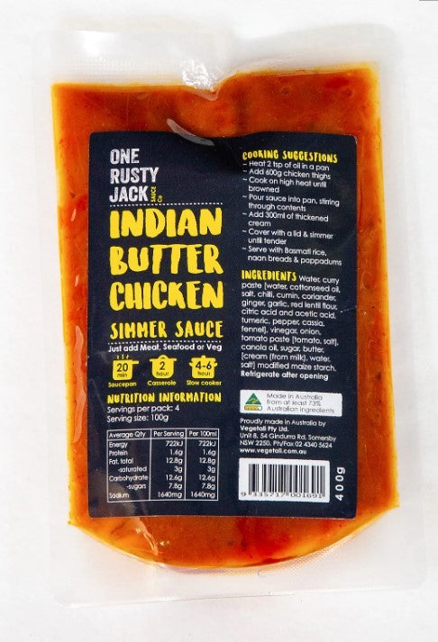 One Rusty Jack Butter Chicken Simmer Sauce 400g