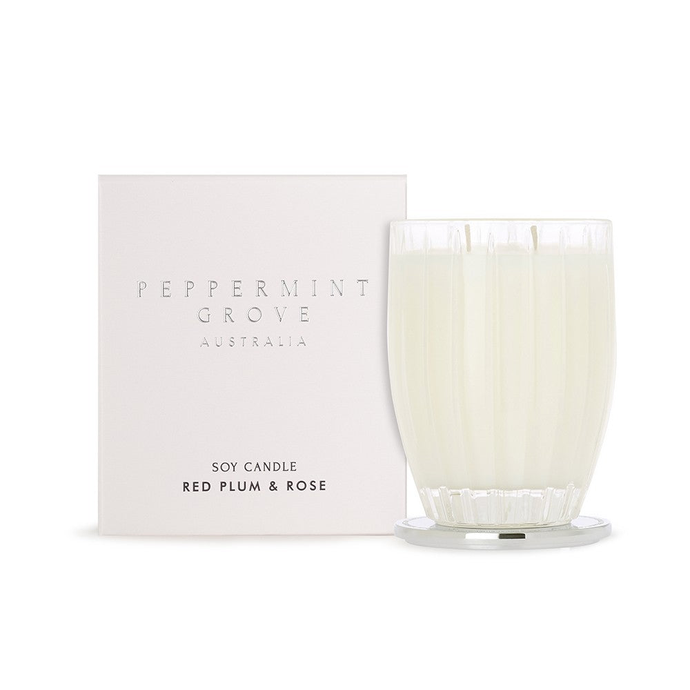 Peppermint Grove Red Plum & Rose Candle