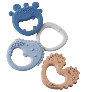 B.box Trio Teether - Lullaby Blue Monsters