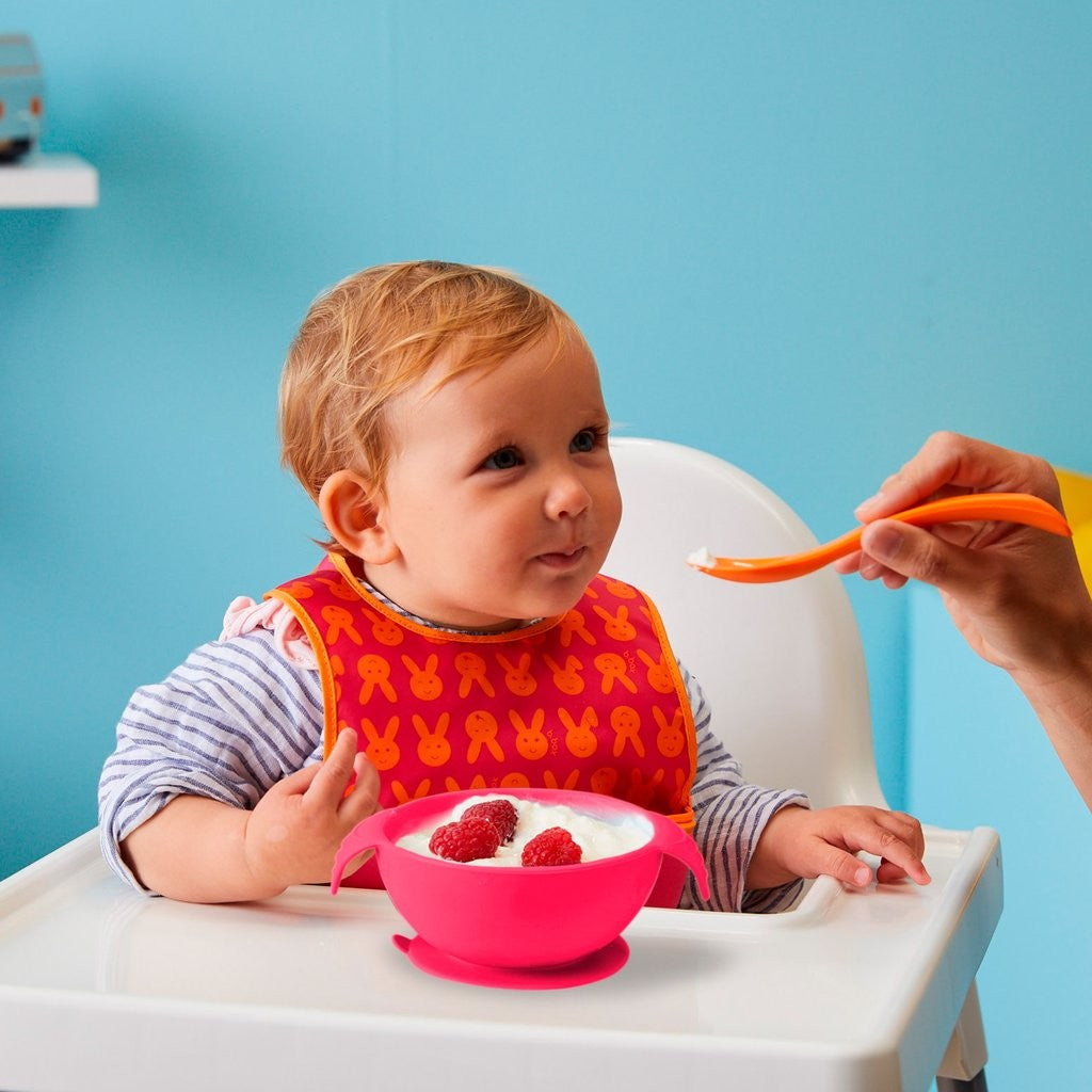 B.box Silicone Bowl & Spoon - Strawberry Shake